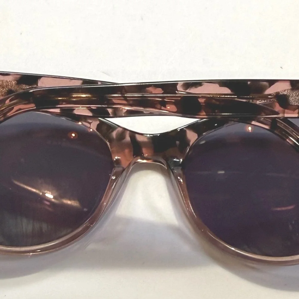 Obsidian Pink Tortoise Cat Eye Sunglasses  Womens Retro Glam